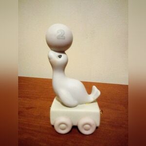 Precious Moments Birthday Train Figurine Seal 2 God Bless You On Your Birthday